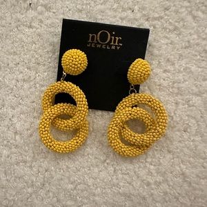 Yellow dangle earrings